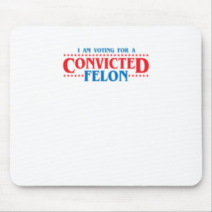Ich stimme für einen verurteilten Sticker Mousepad
