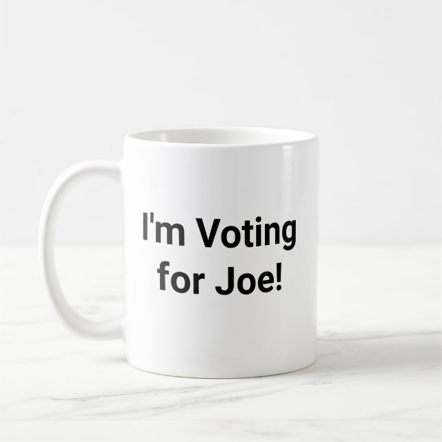 Ich stimme für Joe! Kaffeetasse (Links)