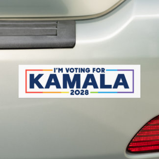 Ich stimme für Kamala 2028 LGBTQ Autoaufkleber