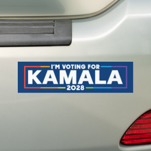 Ich stimme für Kamala 2028 LGBTQ Autoaufkleber