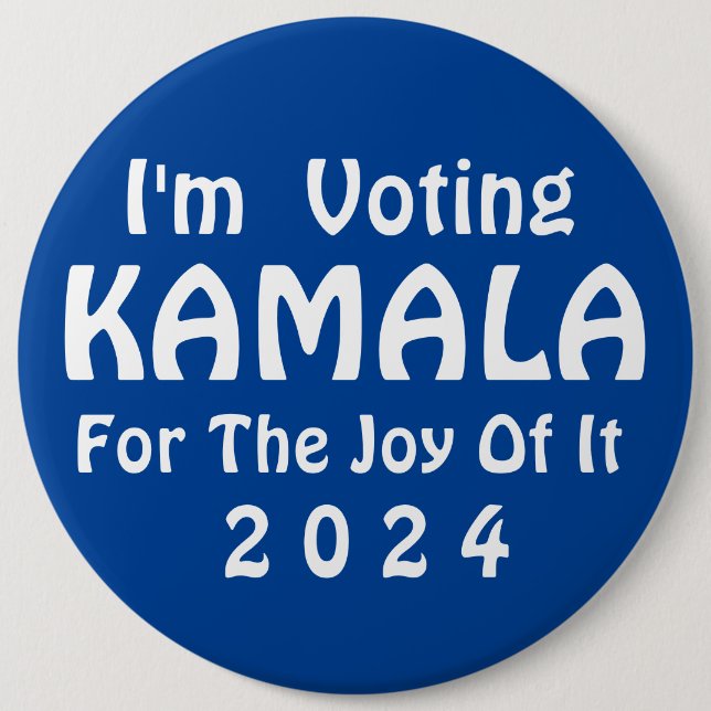 Ich stimme für Kamala Button (Vorderseite)