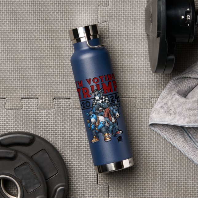 ICH STIMME FÜR TRUMP 2024 TRINKFLASCHE (Fitnessstudio)