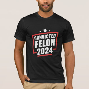 Ich stimme für verurteilten Felon 2024 Trump T-Shirt