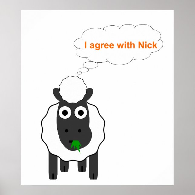 Ich stimme Nick zu ~ Wahlen in Großbritannien Poster (Vorne)