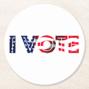 Ich stimme runder pappuntersetzer