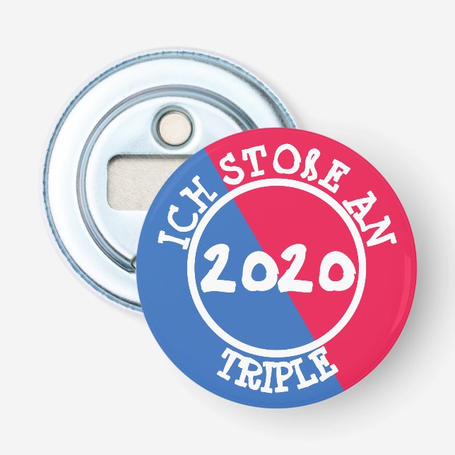 ICH STOßE AN - TRIPLE 2020 - Flöffner - Flaschenöffner (Vorderseite)