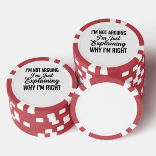 Ich Streite Nicht, Ich Erkläre Nur, Warum Ich Rech Pokerchips