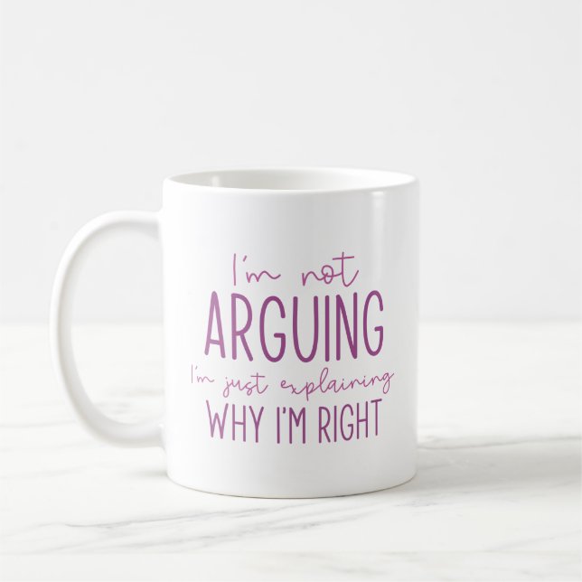 Ich streite nicht kaffeetasse (Links)