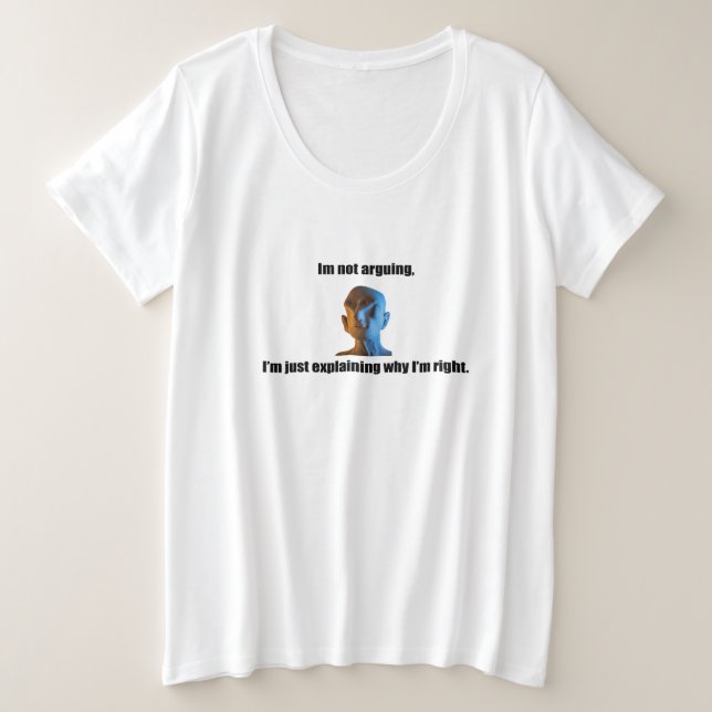 Ich streite nicht über den großen T - Shirt (Design vorne)