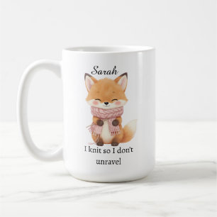 Ich stricke, damit ich nicht auseinanderfalle Kaff Kaffeetasse