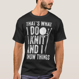 Ich stricke Garn Stricker Häkeln Vintage Stricken T-Shirt