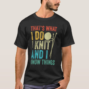 Ich stricke Garn Stricker Häkeln Vintage Stricken T-Shirt