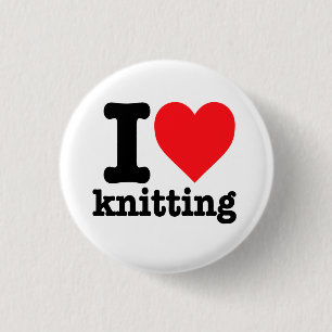 "Ich stricke Liebe" Button