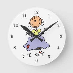 Ich stricke runde wanduhr