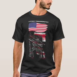 Ich studiere Triggernometrie USA Amerikanische Fla T-Shirt