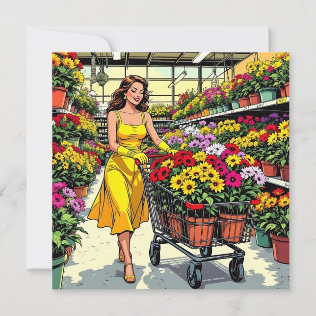 Ich stürme für diese Pflanze | Gartenpuppe Karte (Vorderseite)