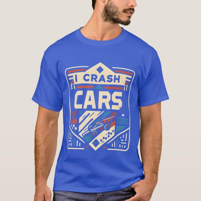 Ich stürze Autos vintage T-Shirt (Vorderseite)