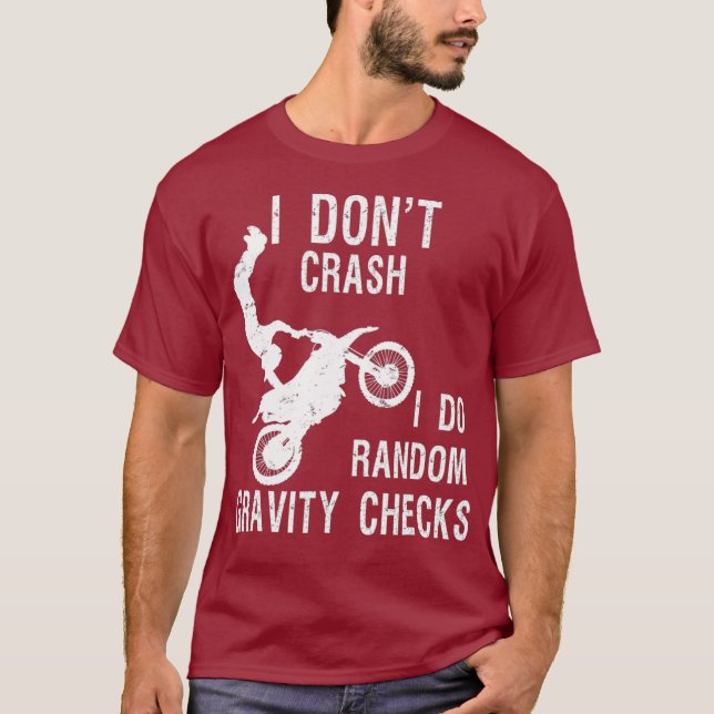 Ich stürze nicht, ich mache Random Gravity Karos T-Shirt (Vorderseite)