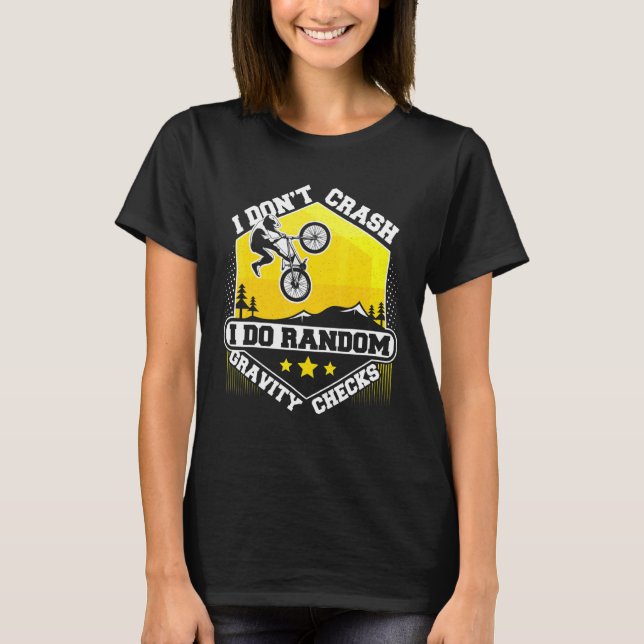 Ich stürze nicht, mache ich Random Gravity Karos B T-Shirt (Vorderseite)