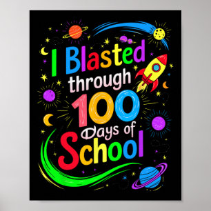 Ich stürzte durch 100 Schultage 100-Tage-Tee Poster