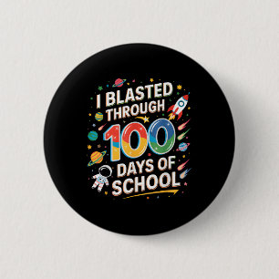 Ich stürzte durch 100 Tage Schulzeit 100. Tag Jung Button