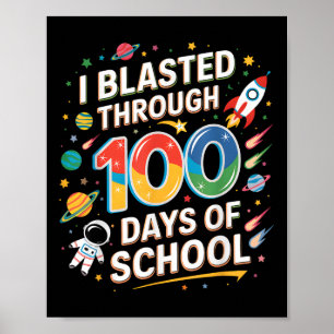 Ich stürzte durch 100 Tage Schulzeit 100. Tag Jung Poster