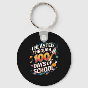 Ich stürzte durch 100 Tage Schulzeit 100. Tag Jung Schlüsselanhänger