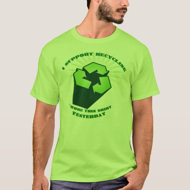 Ich stütze das Recyceln T-Shirt (Vorderseite)