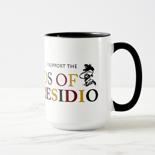 Ich stütze die Freunde von Tubac Presidio Tasse (Rechts)