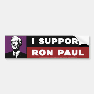 Ich stütze lila Ron Paul - Autoaufkleber