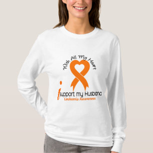 Ich stütze meine Ehemann-Leukämie T-Shirt