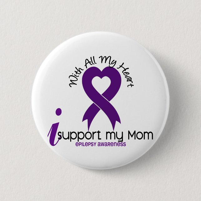 Ich stütze meine Mama-Epilepsie Button (Vorderseite)