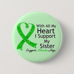 Ich stütze meine Schwester mein ganzes Herz Button