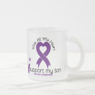 Ich stütze meine Sohn-Epilepsie Mattglastasse