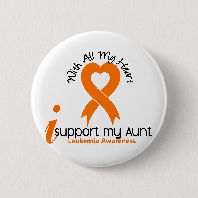 Ich stütze meine Tante Leukemia Button (Vorderseite)