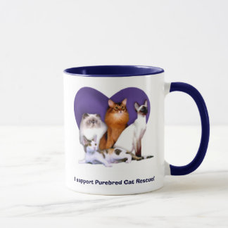 Ich stütze reinrassige Katzen-Rettung! Tasse