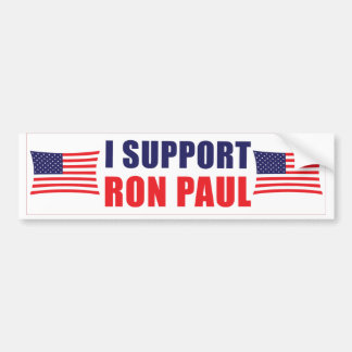 Ich stütze Ron Paul Autoaufkleber