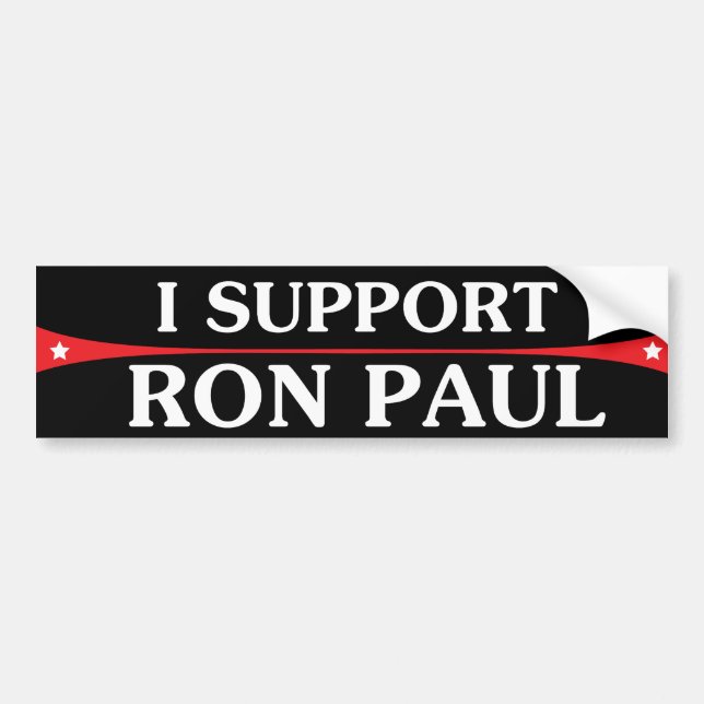 Ich stütze Ron Paul Autoaufkleber (Vorne)