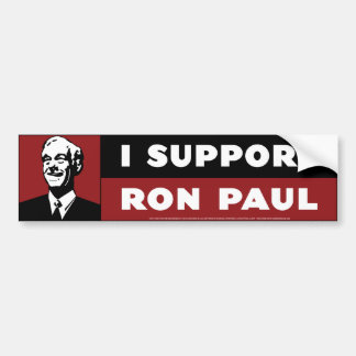 Ich stütze Ron Paul - Rot Autoaufkleber