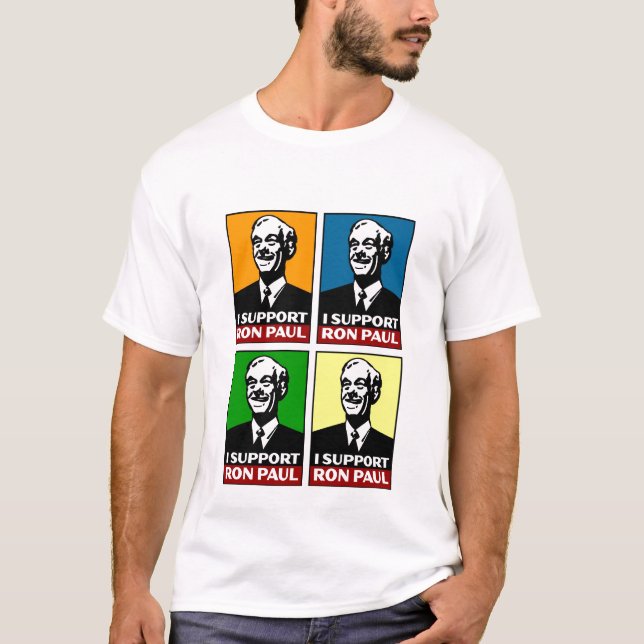 Ich stütze Ron Paul Viererkabel-Shirt T-Shirt (Vorderseite)