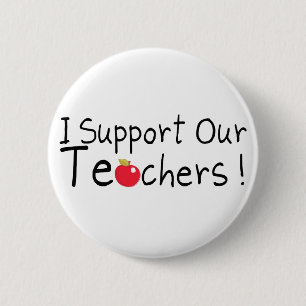Ich stütze unsere Lehrer Button