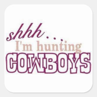 Ich suche Cowboys-Sticker Quadratischer Aufkleber