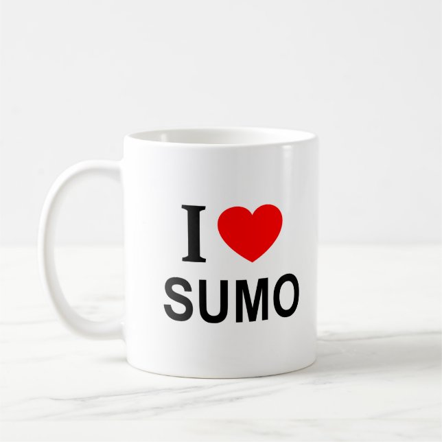 Ich ❤️ SUMO Ich liebe SUMO Ich mag SUMO Kaffeetasse (Links)