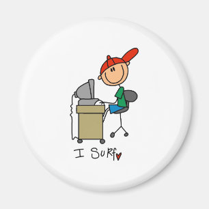 Ich surfe das Netz Magnet