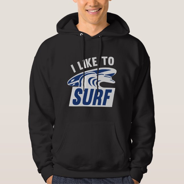 Ich surfe gerne hoodie (Vorderseite)