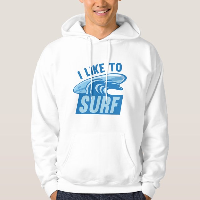 Ich surfe gerne hoodie (Vorderseite)