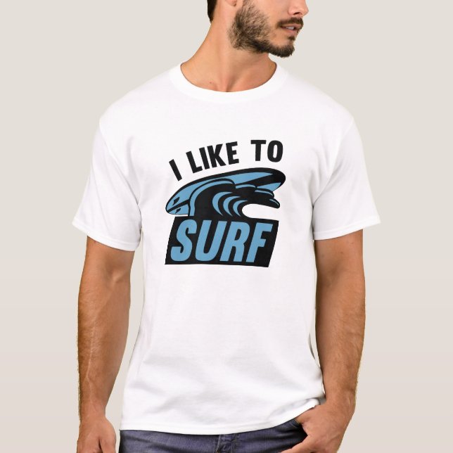 Ich surfe gerne T-Shirt (Vorderseite)