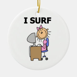 Ich surfe im Internet Keramikornament