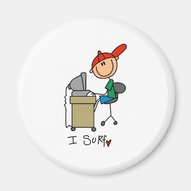 Ich surfe im Internet Magnet (Vorne)