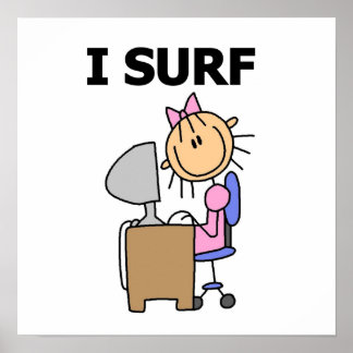 Ich surfe im Internet Poster